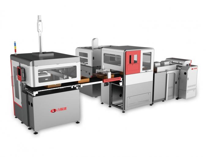 />LY-HB1200CN Inteligentna szybka linia produkcyjna sztywnych pudełek</strong></span></p>
<p> </p>
<p>LY-HB1200CN / CM to inteligentna szybka linia produkcyjna sztywnych pudełek. Prędkość produkcji do 20-30 sztuk / min, co sprawia, że zakres jest duży.pudełka do makijażu, pudełka z biżuterią i pudełka z winem.<br/>Maszyna ta przyjmuje system sterowania serwo i system pozycjonowania wizualnego w celu automatycznego zakończenia podawania papieru, klejenia, płyty popiołowej, przyklejania narożnika, pozycjonowania, trzymania pudełka i owijania krawędzi.<br/>W karmieniu, klej i taśma przenośna przy użyciu dobrze znanego serwo napędu marki, może być nieskończenie zmienna prędkość, wysoka precyzja, łatwe do regulacji, oszczędność czasu;Część pozycjonowania przyjmuje system pozycjonowania wizualnego i robot chwyć szary pudełko, aby poprawić dokładność i wydajność pozycjonowania, pozycjonowanie z dokładnością ± 0,05 mm, prędkość pozycjonowania i debugowania jest szybsza.</p>
<hr/>
<p><img src=